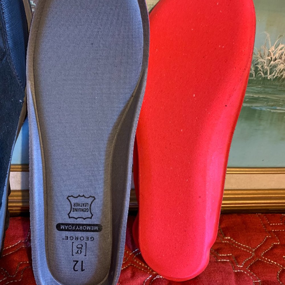 NEW! Mens Genuine Leather Memory Foam shoes 12 - Picture 6 of 14